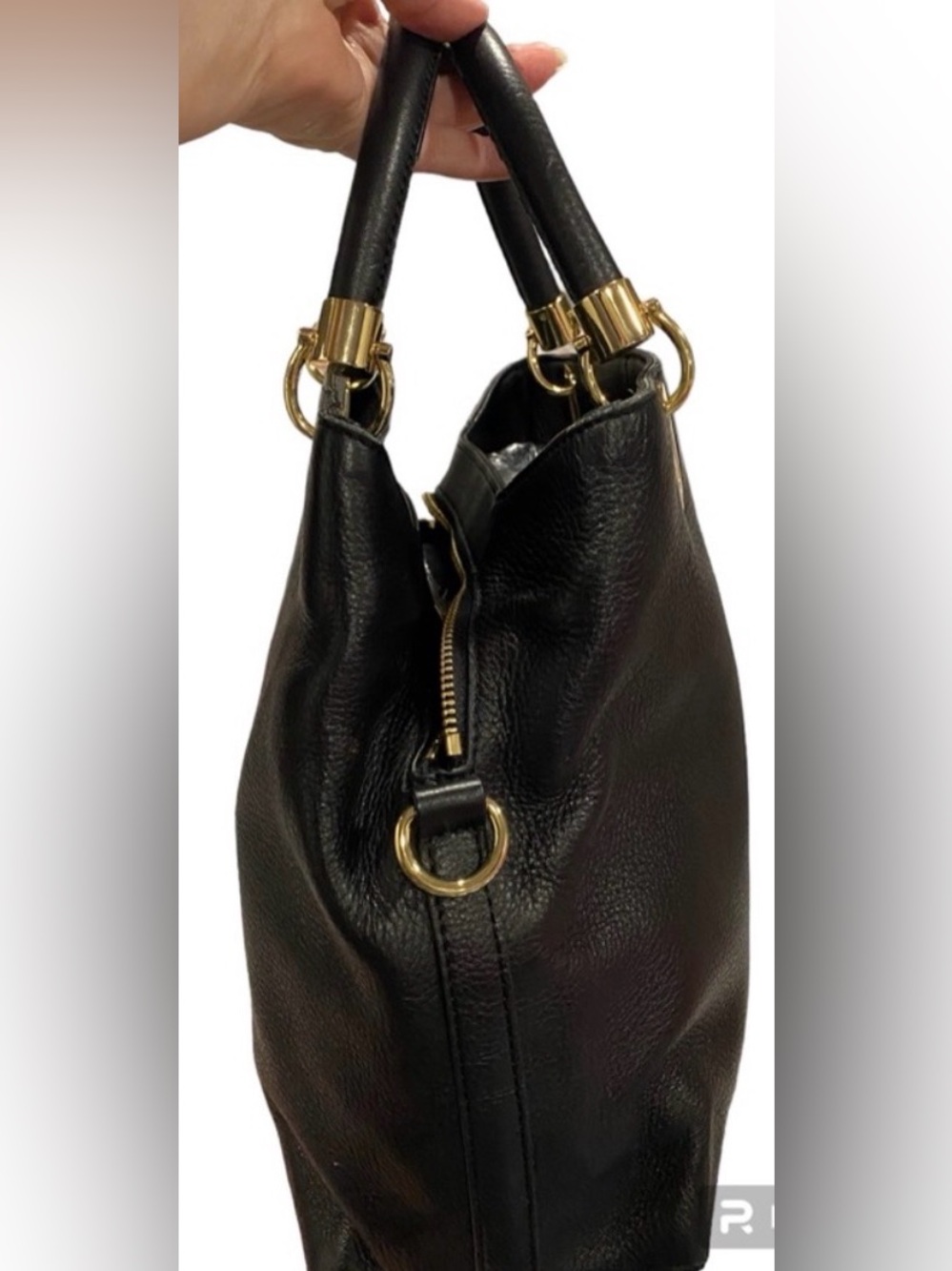Vince Camuto Black Leather Bag - Picture 4 of 5